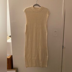 Beige knit tunic